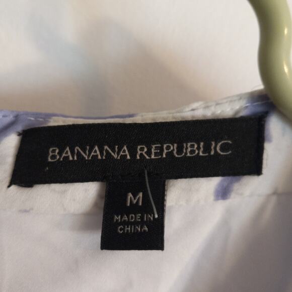 Banana Republic Womens Periwinkle Blue Floral Dress Size M Romantic Fairycore - Picture 5 of 8